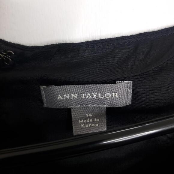 Ann Taylor Dress Womens 14 Sleeveless Career Modest Leaves Print Professional - Picture 8 of 10